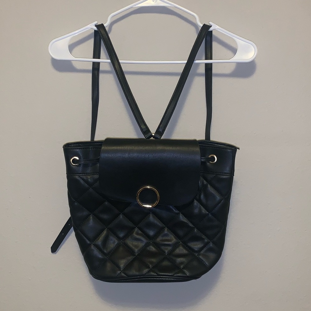 H&M Black Quilted Backpack